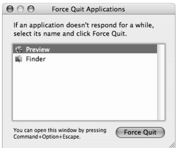 APPLE POWERBOOK G4 17-INCH - To force an application to quit: - 1