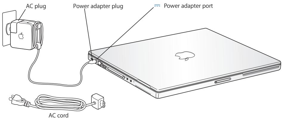 APPLE POWERBOOK G4 17-INCH - Step 1: Plug In the Power Adapter - 2