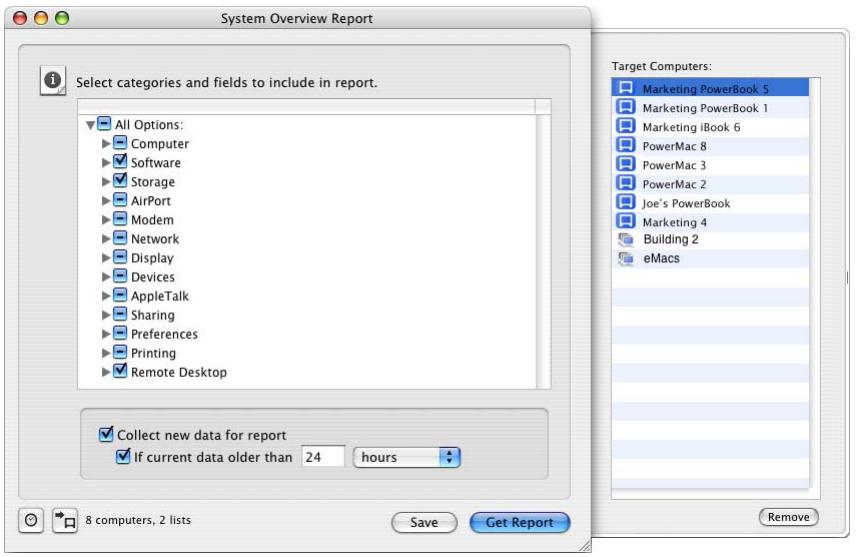 APPLE REMOTE DESKTOP 2.2 - Creating Reports - 1