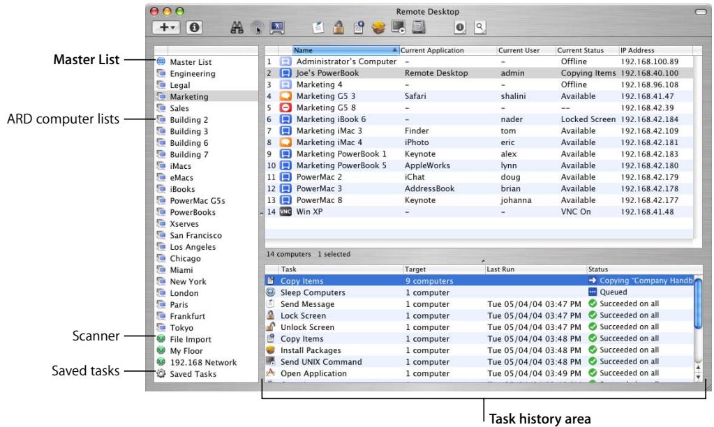 APPLE REMOTE DESKTOP 2.2 - Remote Desktop Main Window - 1