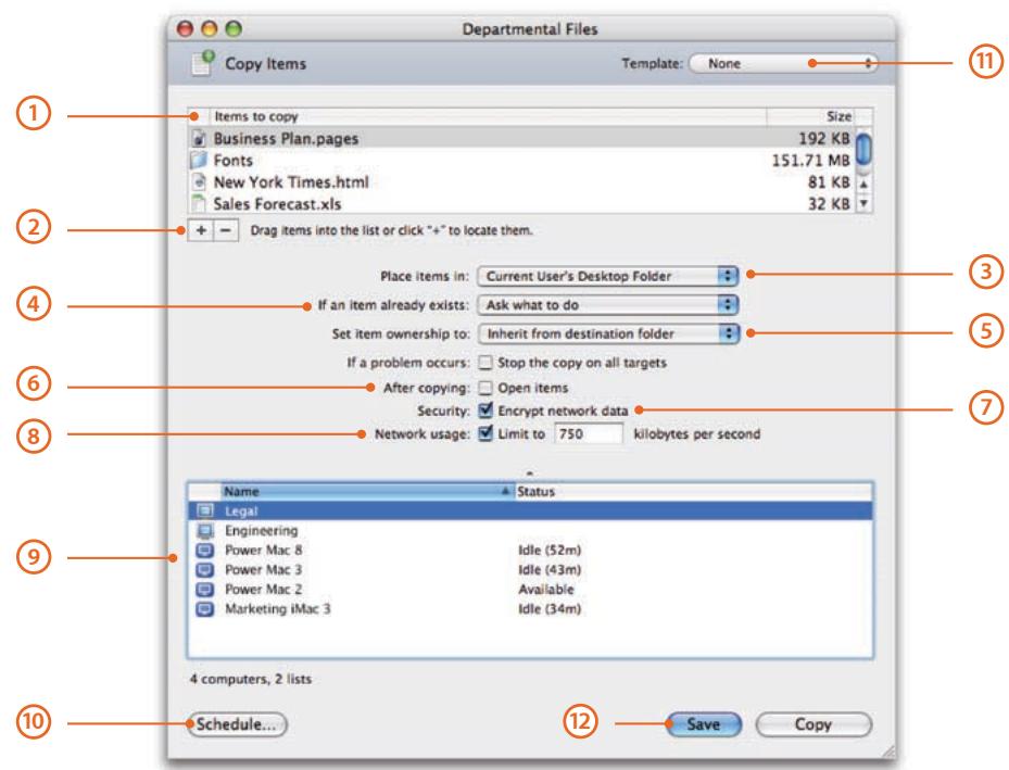 APPLE REMOTE DESKTOP 3 - Copy Items Task Pane - 1