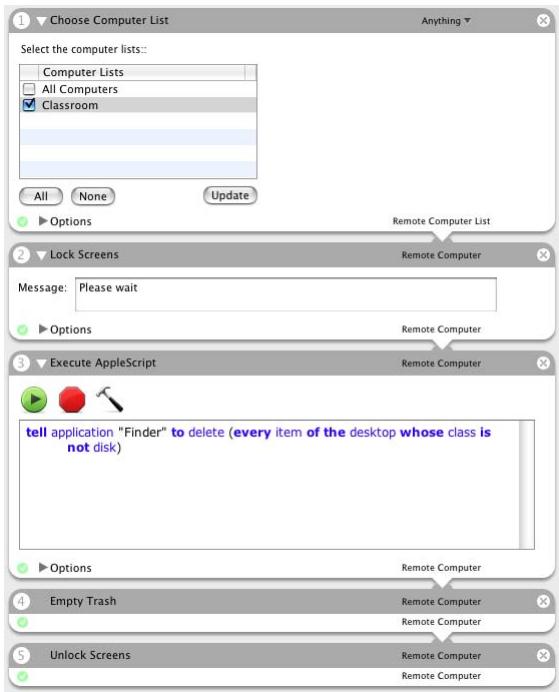 APPLE REMOTE DESKTOP 3.1 - Using Automator with Remote Desktop - 1
