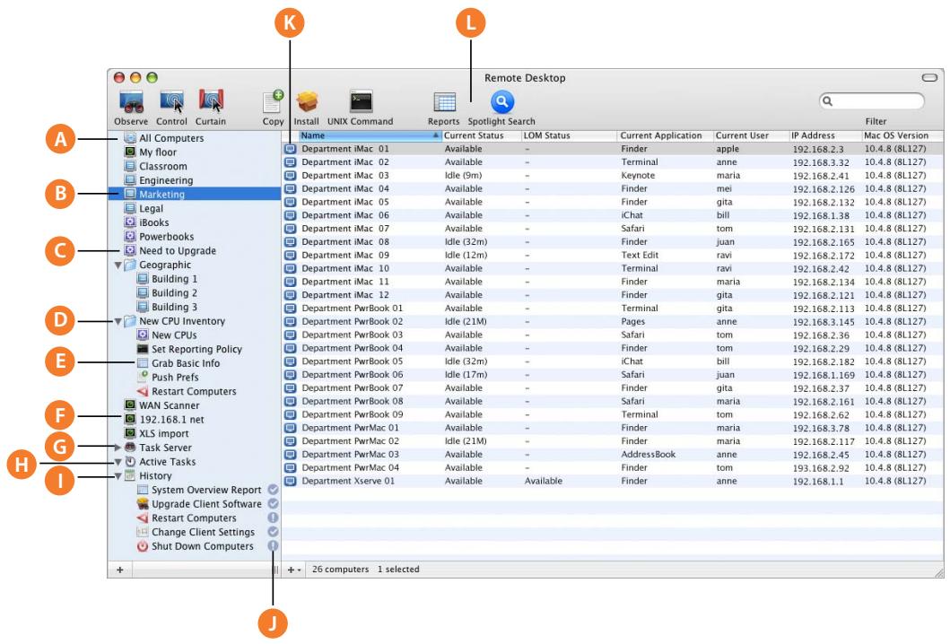 APPLE REMOTE DESKTOP 3.1 - Remote Desktop Main Window - 1