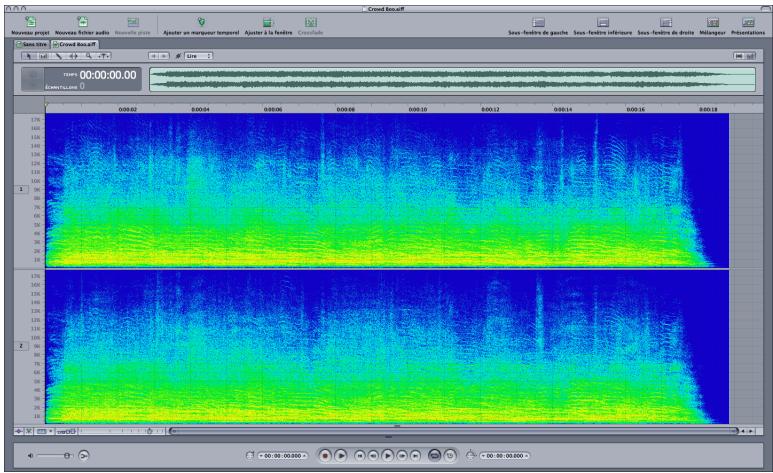 APPLE SOUNDTRACK PRO 2 - Visualisation d'un fichier audio en mode spectre de fréquence - 2