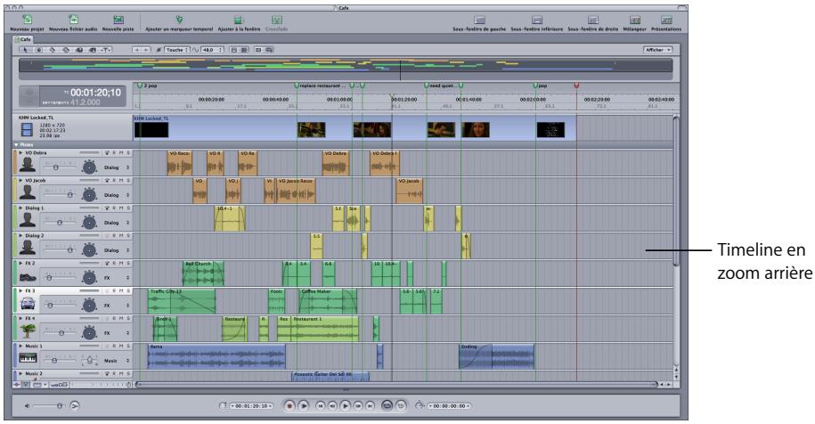 APPLE SOUNDTRACK PRO 2 - Utilisation de la commande zoom - 1