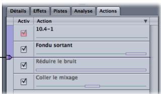 APPLE SOUNDTRACK PRO 2 - Utilisation de la barre d'insertion d'actions - 2