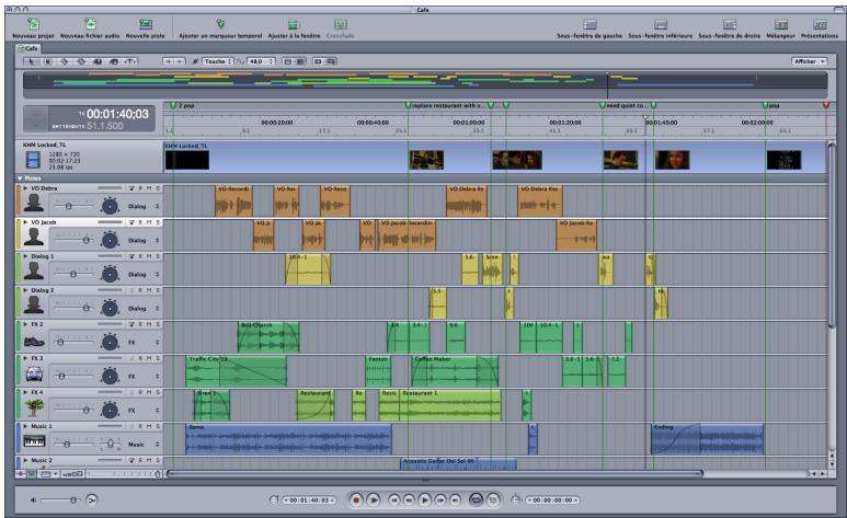 APPLE SOUNDTRACK PRO 2 - Affichage et masquage des sous-fenêtres - 2