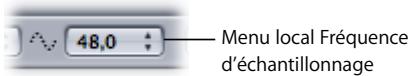 APPLE SOUNDTRACK PRO 2 - Pour régler la fréquence d'échantillonnage : - 1