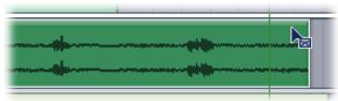 APPLE SOUNDTRACK PRO 2 - Pour créer un fondu entrant ou sortant sur un clip dans la timeline : - 1