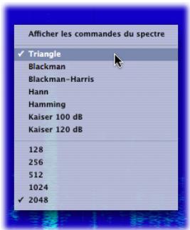APPLE SOUNDTRACK PRO 2 - Pour désirer une fenêtre d'analyse pour le mode spectre de fréquence : - 1