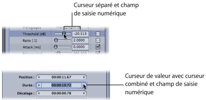 APPLE SOUNDTRACK PRO 2 - Utilisation des curseurs de valeur - 1