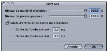 APPLE SOUNDTRACK PRO 2 - Pour coller de l'audio mixé dans l'éditeur de fichiers : - 1