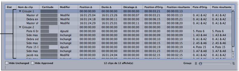 APPLE SOUNDTRACK PRO 2 - Regroupement de clips dans la liste de travail conformer - 1