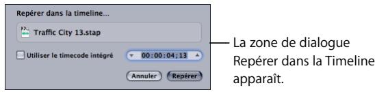 APPLE SOUNDTRACK PRO 2 - Pour repérer un clip dans la timeline à l'aide du code : - 1