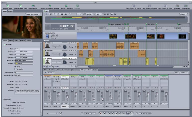APPLE SOUNDTRACK PRO 2 - Affichage et masquage des sous-fenêtres - 1