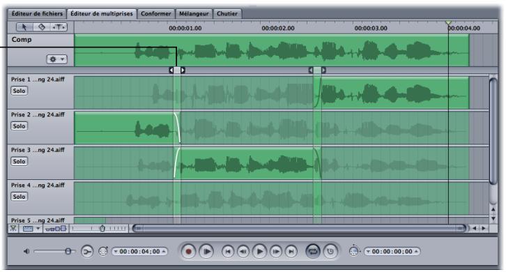 APPLE SOUNDTRACK PRO 2 - Exemple : flux de production d'un montage multiprise - 3