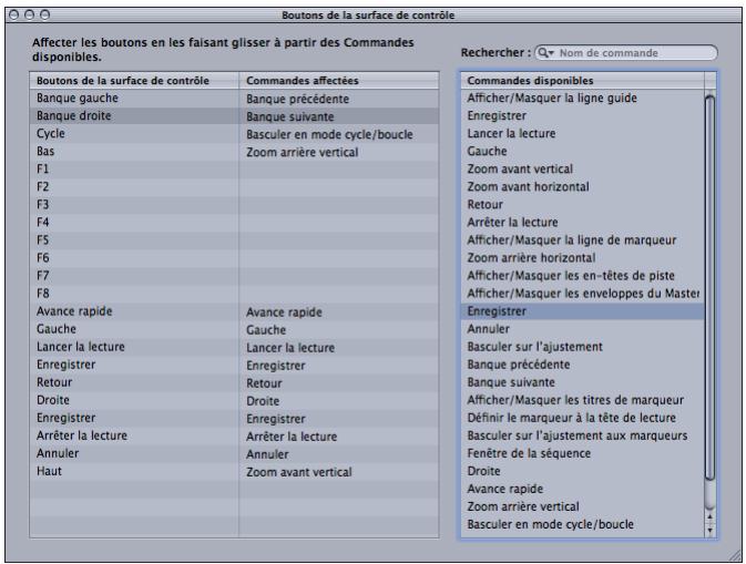 APPLE SOUNDTRACK PRO 2 - Association de commandes aux boutons d'une surface de contrôle - 1