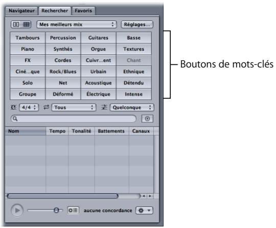 APPLE SOUNDTRACK PRO 2 - Onglet rechercher - 2