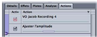 APPLE SOUNDTRACK PRO 2 - Pour appliquer des modifications dans l'éditeur de fichiers et écouter les résultats dans la timeline : - 3