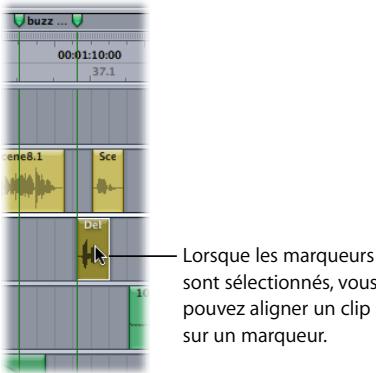 APPLE SOUNDTRACK PRO 2 - Pour ajouter un marqueur temporel dans un plan vidéo à un point spécifique du timecode, effectuez l'une des opérations suivantes : - 1