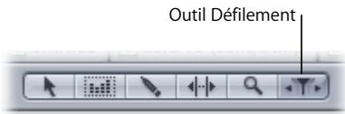 APPLE SOUNDTRACK PRO 2 - Pour faire défiler un fichier audio avec l'outil Défilément : - 1