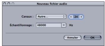 APPLE SOUNDTRACK PRO 2 - Pour ouvrir un fichier audio multicanal : - 1