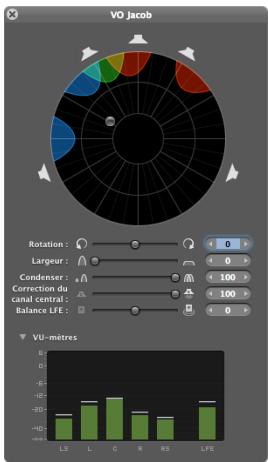 APPLE SOUNDTRACK PRO 2 - Indicateurs de la palette panner surround - 1