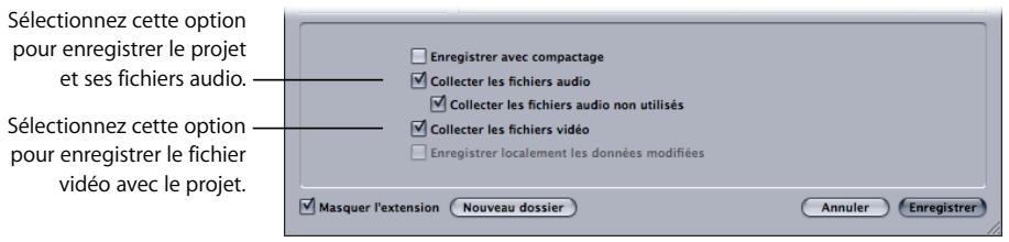 APPLE SOUNDTRACK PRO 2 - Pour enregistrer un projet et ses fichiers audio : - 1