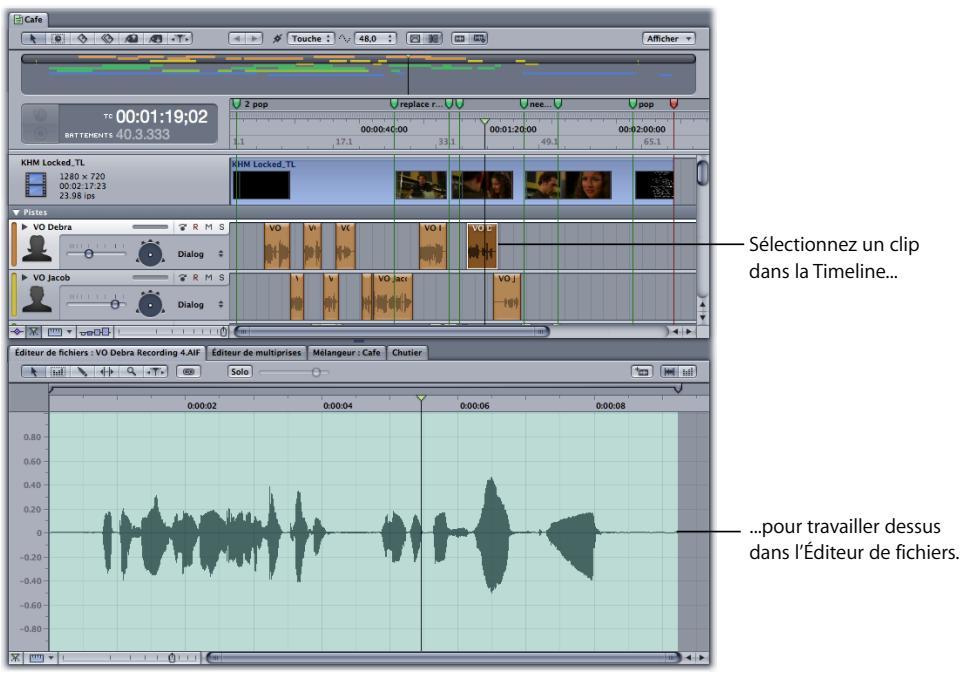 APPLE SOUNDTRACK PRO 2 - Ouverture de fichiers audio dans l'onglet editeur de fichiers - 1