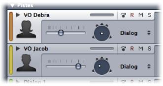 APPLE SOUNDTRACK PRO 2 - Pour passer du panner stéréo au panner surround, effectuez l'une des opérations suivantes : - 2
