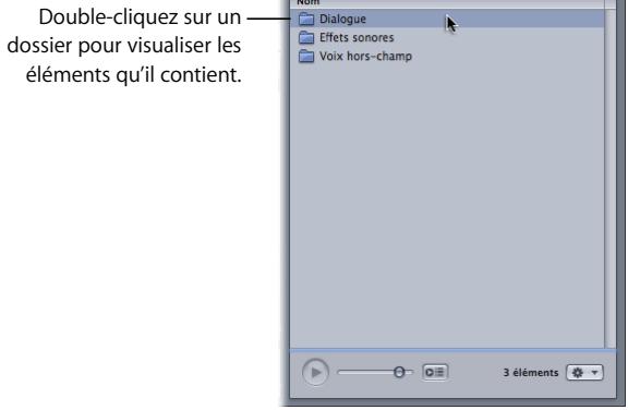 APPLE SOUNDTRACK PRO 2 - Pour localiser des fichiers audio à l'aide du navigateur : - 1