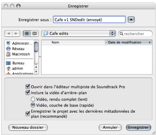 APPLE SOUNDTRACK PRO 2 - Envoi d'une sélection de séquences ou de clips final cut pro vers un projet multipiste soundtrack pro - 1