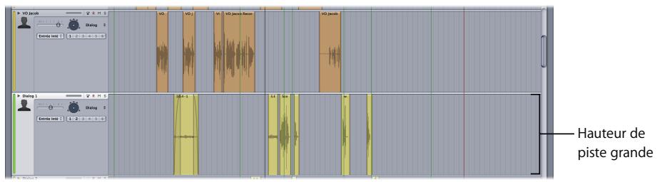 APPLE SOUNDTRACK PRO 2 - Pour définir la hauteur des pistes, bus et sous-mixages, effectuez l'une des opérations suivantes : - 2