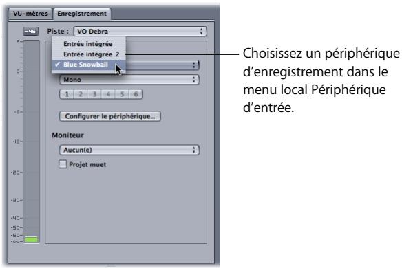 APPLE SOUNDTRACK PRO 2 - Pour ajuster les réglages d'enregistrement : - 1