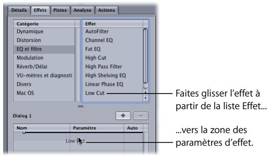 APPLE SOUNDTRACK PRO 2 - Pour ajouter des effets à une piste, un bus ou un sous-mixage : - 2