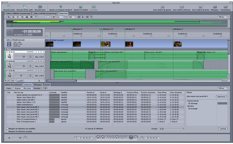 APPLE SOUNDTRACK PRO 2 - Pour adapter un projet multipiste soundtrack pro aux modifications apportées à la série source dans final cut pro : - 4