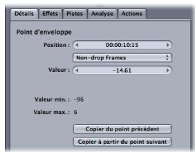 APPLE SOUNDTRACK PRO 2 - Détails du point d'enveloppe - 1