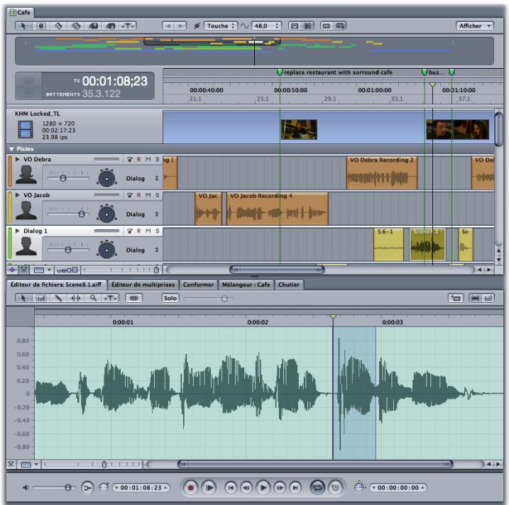 APPLE SOUNDTRACK PRO 2 - Montage de fichiers audio directement dans un projet multipiste - 1