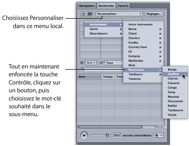 APPLE SOUNDTRACK PRO 2 - Pour ajouter un mot-clé personnalisé : - 1