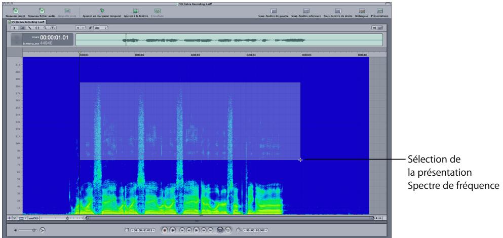 APPLE SOUNDTRACK PRO 2 - Montage en mode spectre de fréquence - 2