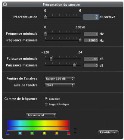 APPLE SOUNDTRACK PRO 2 - Utilisation de la palette présentation du spectre - 1