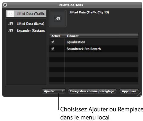 APPLE SOUNDTRACK PRO 2 - Pour prélever les propriétés d'un clip dans la timeline : - 2