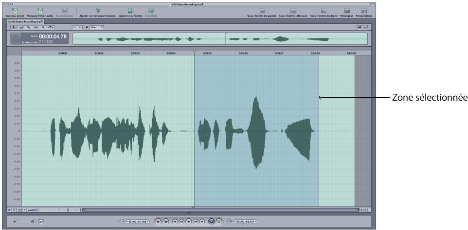 APPLE SOUNDTRACK PRO 2 - Sélection d'une partie d'un fichier audio - 1