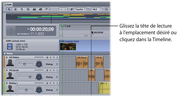 APPLE SOUNDTRACK PRO 2 - Pour régler la tête de lecture, effectuez l'une des opérations suivantes : - 1
