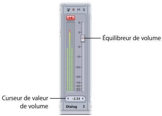 APPLE SOUNDTRACK PRO 2 - Pour régler le volume d'une bande de canaux, effectuez l'une des opérations suivantes: - 1