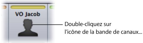 APPLE SOUNDTRACK PRO 2 - Pour changer l'icône d'une bande de canaux : - 1