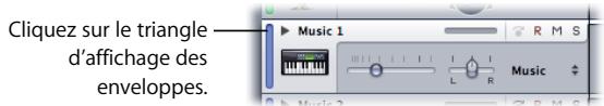 APPLE SOUNDTRACK PRO 2 - Affichage et masquage des pistes, bus et enveloppes de sous-mixage - 1