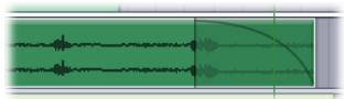 APPLE SOUNDTRACK PRO 2 - Pour créer un fondu entrant ou sortant sur un clip dans la timeline : - 2