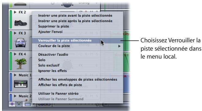 APPLE SOUNDTRACK PRO 2 - Verrouillage des pistes - 1