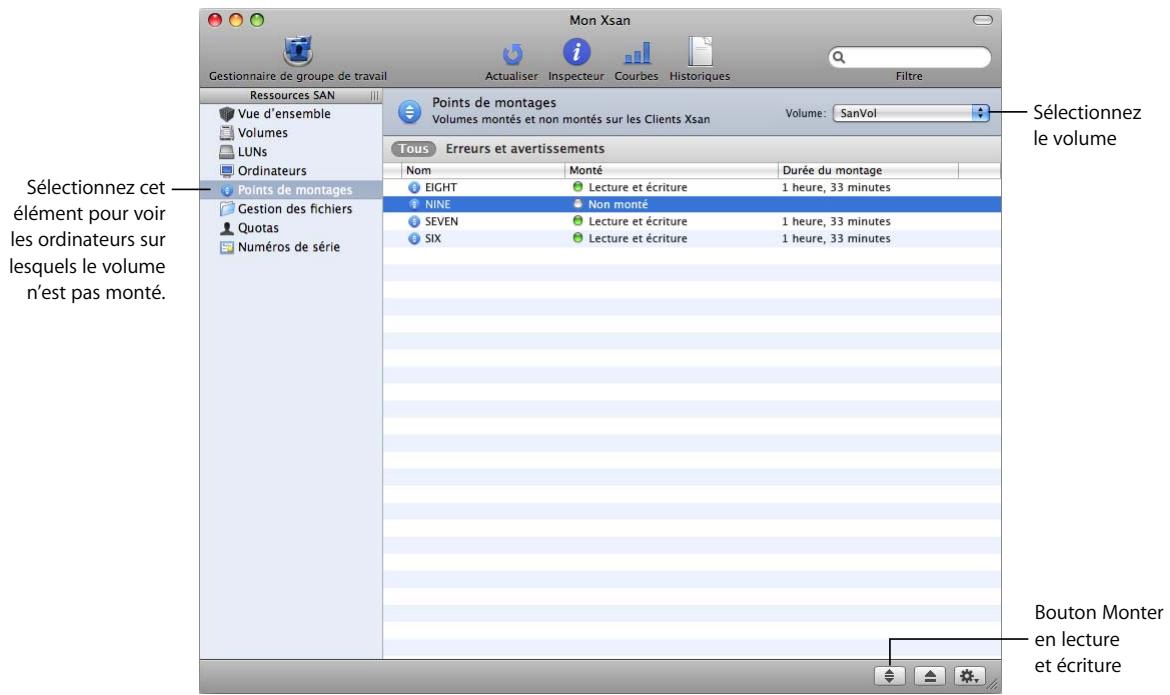 APPLE XSAN 2 - Montage d'un volume sur un client - 1